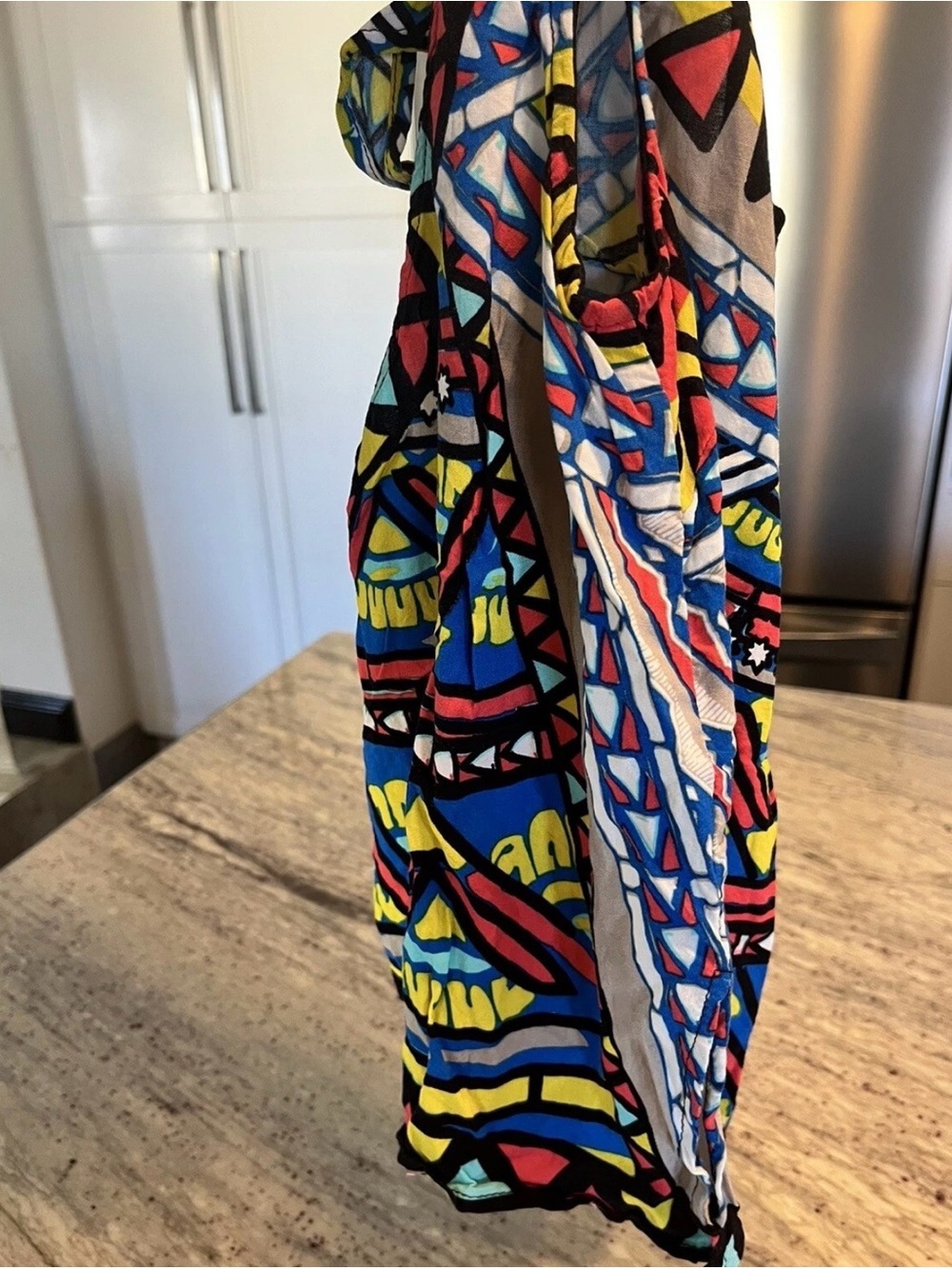 Flying Tomato Tribal Geometric Tank Top in Blue, Yellow, Red, Black & Cream - Picture 11 of 11